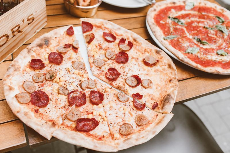 Spicy Sausage and Pepper pizza with Italian sausage