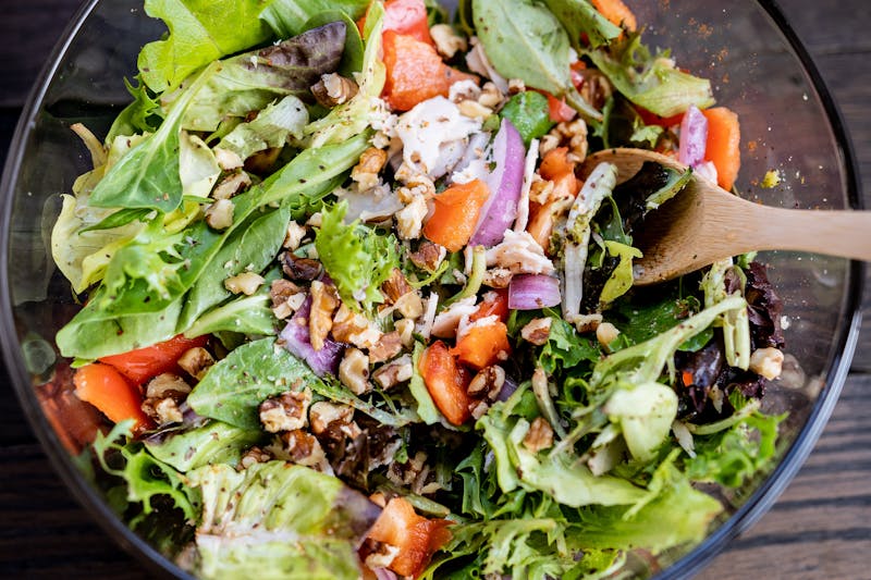 Fresh Garden Salad with mixed greens and colorful vegetables